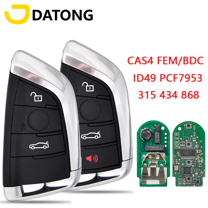 Datong World Car Remote Key For BMW 1 3 5 7 X3 X5 X6 X7 CAS4 CAS+ FEM BDC PCF7953 315/433/868MhzAuto Smart Remote Control Key