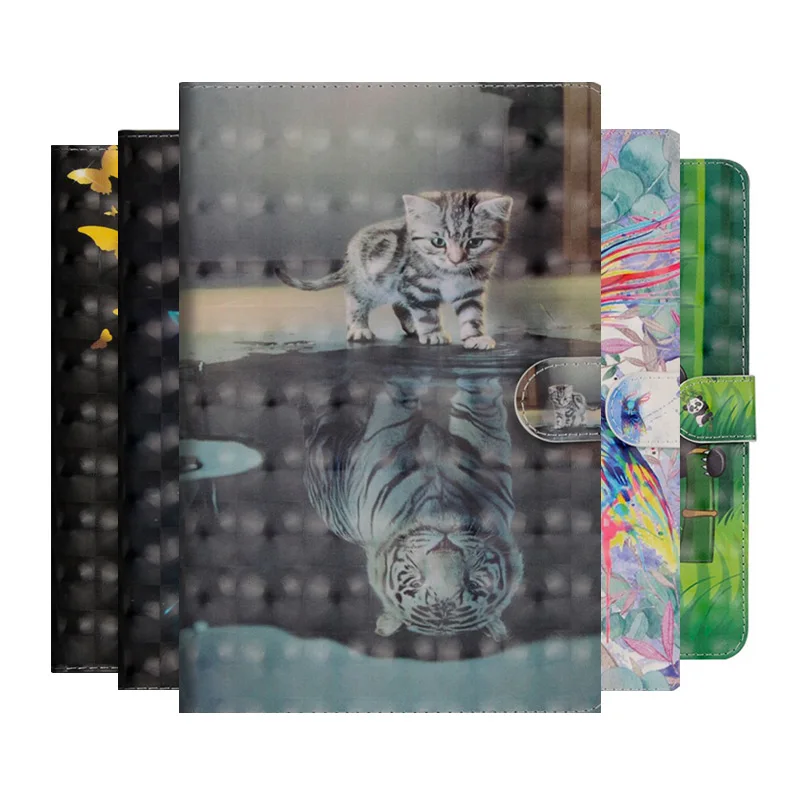 Чехол из искусственной кожи с 3d изображением кота для Samsung Galaxy Tab S2 8 0 дюйма T710 T715