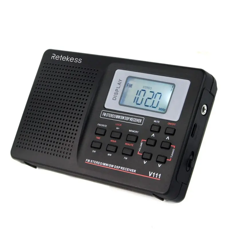 Открытый Портативный Полнодиапазонный FM/SW радио персональный карманный светодиодный стерео радио с подсветкой с наушниками