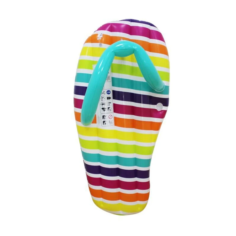 

Inflatable Stripe Slipper Slice Flip Flop Pool Float Island Water Toy For Adult Children Slippers Swimming Ring Circle Sea Party