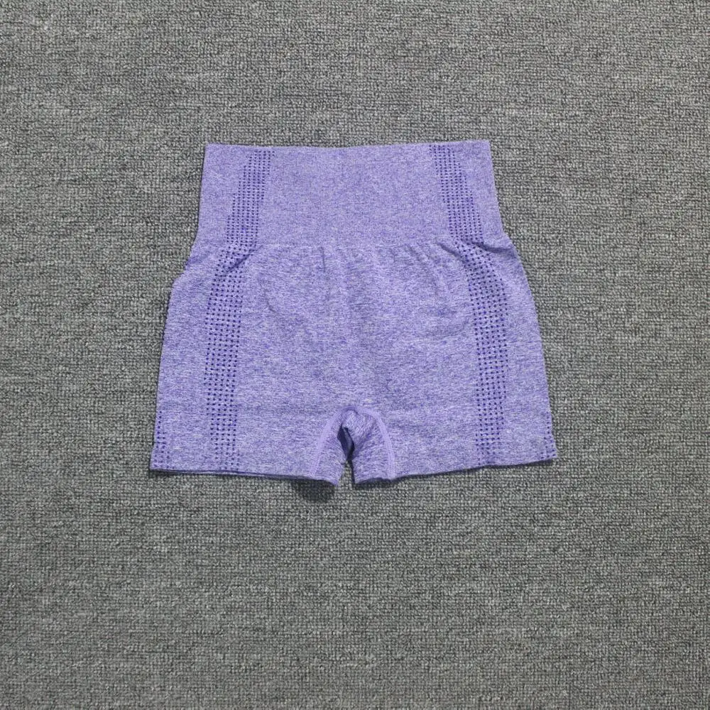 Шорты женские бесшовные с высокой талией Велосипедки из спандекса для фитнеса и