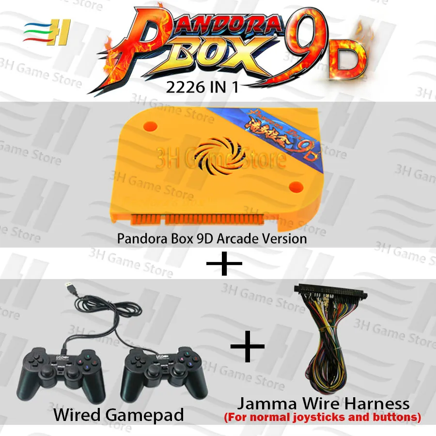 Pandora Box 9d 2226 в 1 аркадная игра jamma board hdmi vga для аркадной машины консоль шкафа Pandora's Box 5S 6s 7s 8s 10 pacman - Цвет: 9D wired normal wire