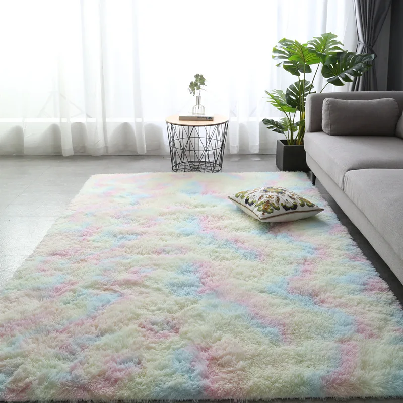 

Luxury Living Room Carpet Sofa Coffee Table Rug Bedroom Room Bay Window Bedside Carpet Luxury Furry Baby Nursery Decor Rug