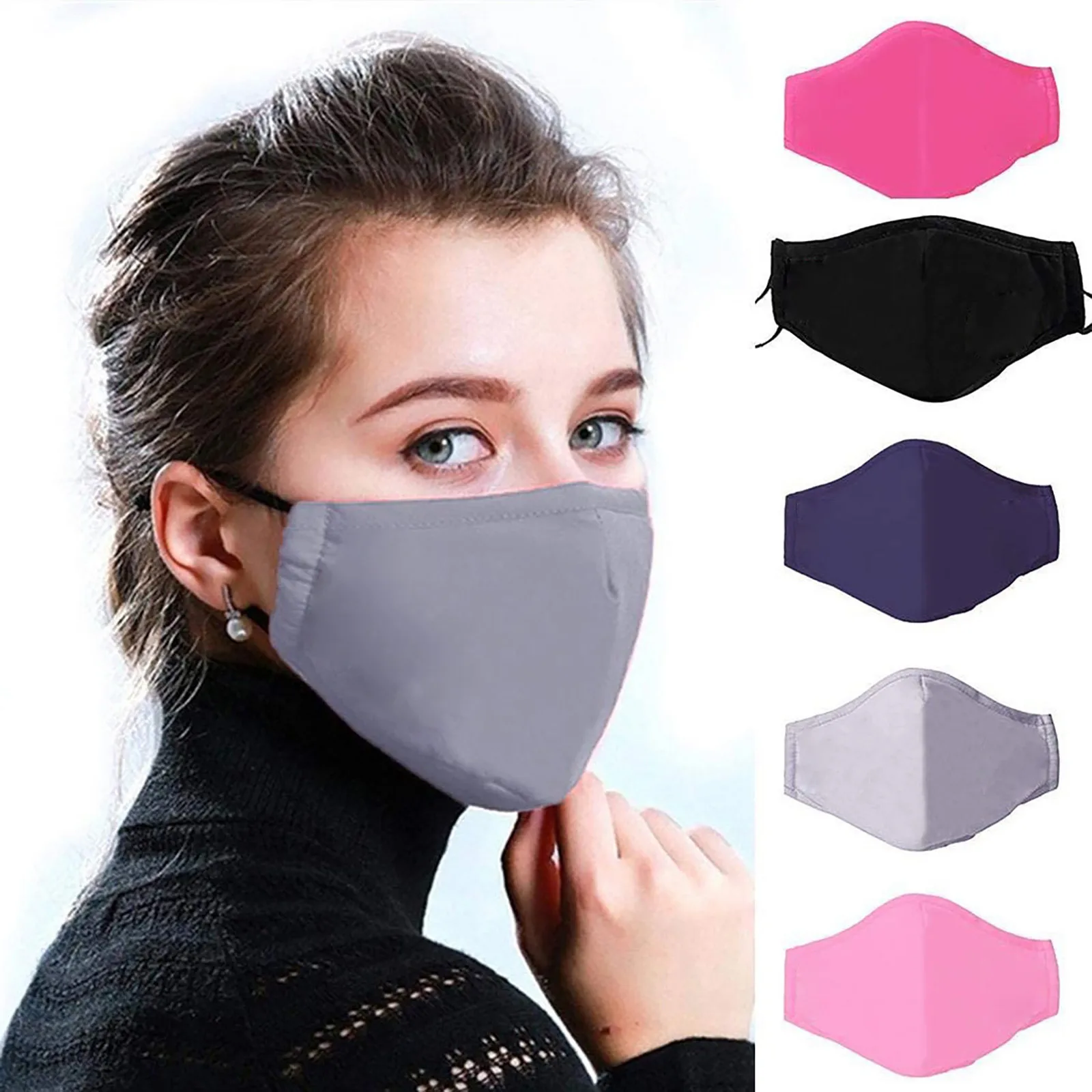 

Anti-dust Reusable Cotton Mouth Face Masks Mouth Cover For Man And Woman mascarillas Halloween cosplay cubre bocas wholesale