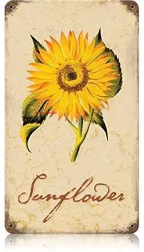 Металлические оловянные знаки Maizeco, винтажный декоративный настенный знак в виде подсолнуха, домашний декор, плакат с табличкой для улицы, кухни, бара, патио, 8x12
