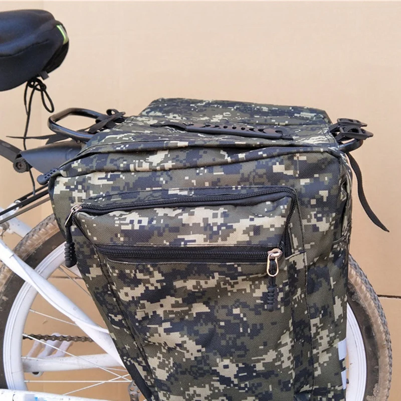 Горячая AD горный велосипед задний полка мешок двойной желтовато коричневый два