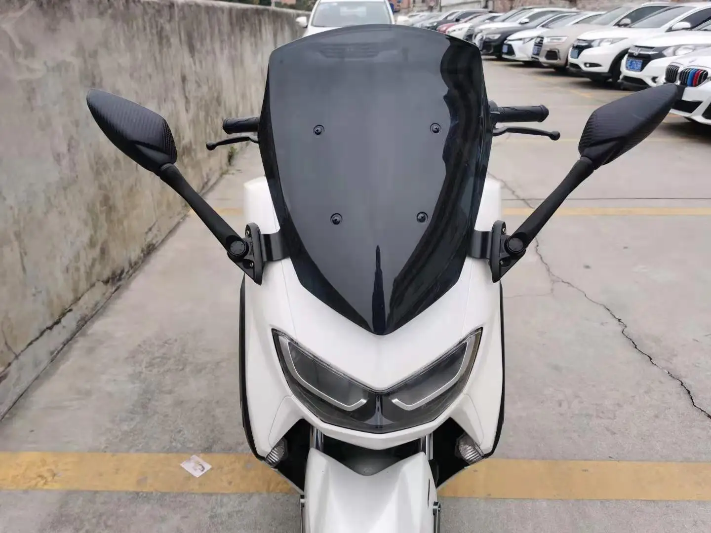 Новые Мотоциклетные аксессуары приподнятое лобовое стекло зеркало заднего вида