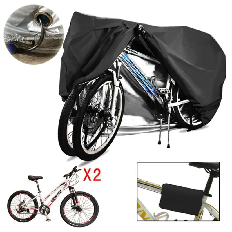 

Bicycle Cover Two Side By Side Bicycle Cover Rainproof And Dustproof Double Buckle Durable Portable Mountain Bike Equipment