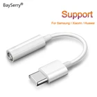 Адаптер Aux BaySerry Type C 3,5 мм, аудиопреобразователь для наушников с USB C на 3,5 мм, кабель для наушников для Xiaomi Mi 11 Samsung S21 Huawei