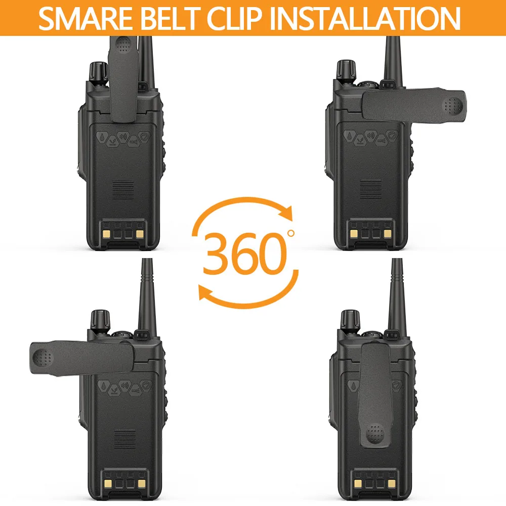 Рация Baofeng UV-9RPlus водонепроницаемая Двухдиапазонная рация IP67 батарея 2021 мАч 10 Вт