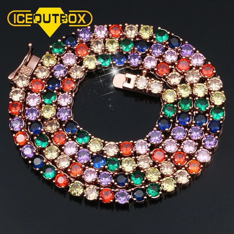 Цепочка для тенниса Мужская/Женская Ювелирное Украшение в стиле хип хоп с