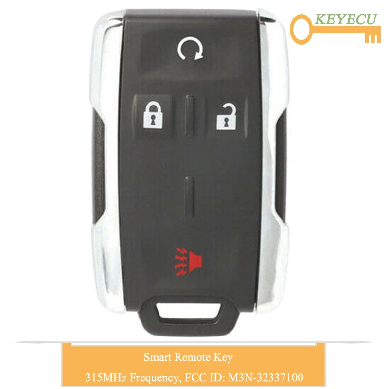 KEYECU ключ без ключа для Chevrolet Silverado 1500 2500 3500 HD 2014 2018 FOB 4 кнопки 315 МГц M3N 32337100|Ключ от
