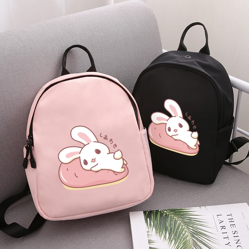 Милое Платье с кроликом из мультфильма маленький рюкзак женский школьная сумка
