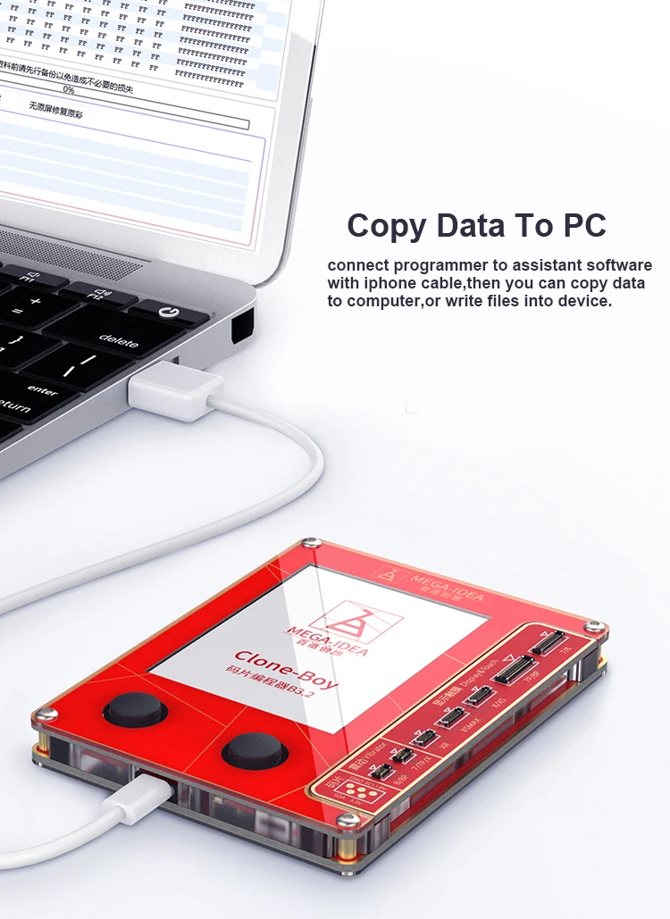 

Mega-Idea Clone-Boy 2,0 True Tone iPhone 7/7P/8/8P/X/XS Max/XR/11 Pro Max EEPROM
