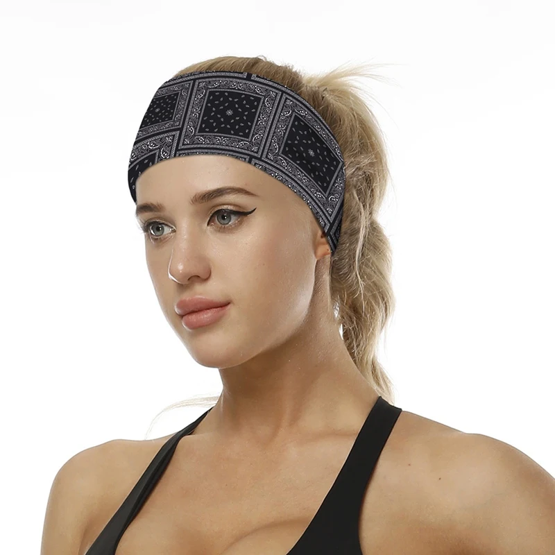 

Yoga Fitness Sweat-Absorbent Turban Fashion Trend Sports Hair Band Starry Sky Digital Printing