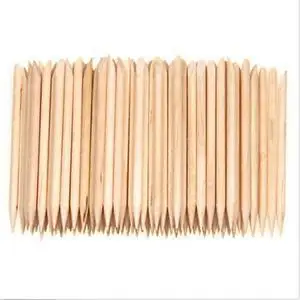 

100Pcs Wooden Cuticle Pusher Nail Art Cuticle Remover Orange Wood Sticks For Cuticle Removal Manicure Nail Art Tools