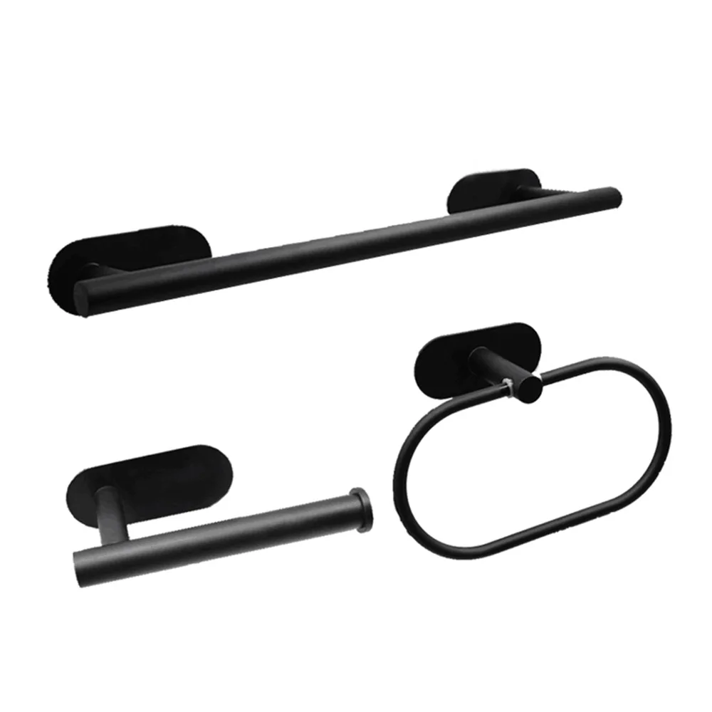 

Black Stainless Steel Towel Rack Towel Rack Towel Rack Paper Holder Towel Rack Towel Rack304Stainless Steel Bathroom Accessories