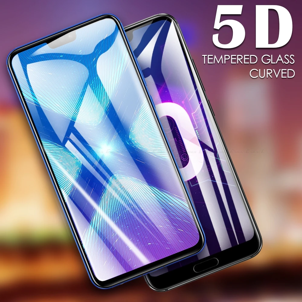 5D полное покрытие изогнутое Закаленное стекло протектор экрана Защитная пленка для HuaWei Honor Play 8S 8A 8C 8X10 9 9X Pro 8 Lite