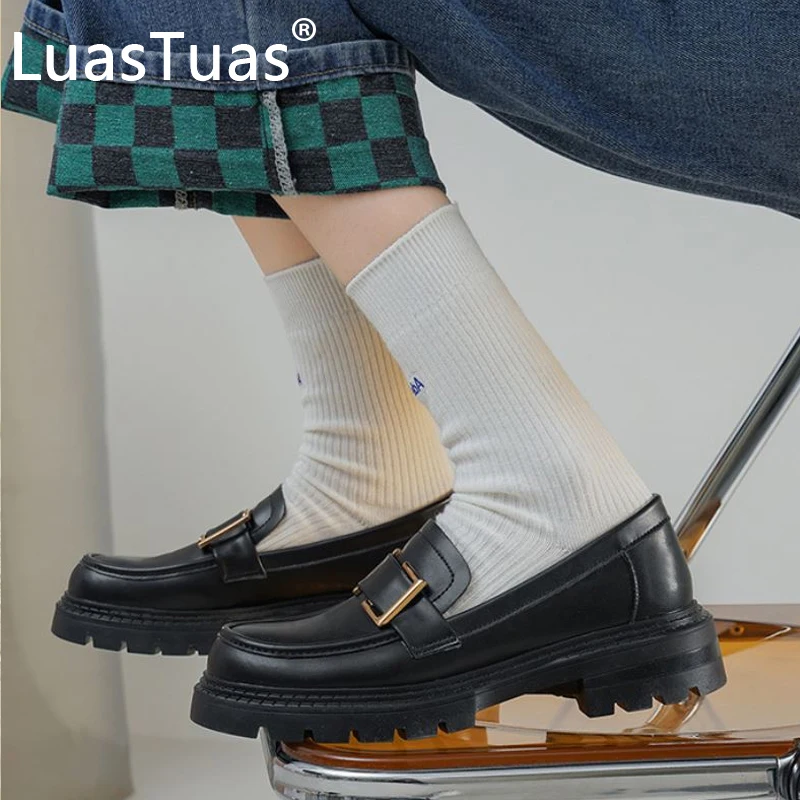 

Новое поступление, женские туфли-лодочки LuasTuas из натуральной кожи, Женская Весенняя модная крутая Клубная женская обувь, размер 34-40