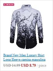 Прямая поставка camisa masculina мужская Повседневная рубашка с длинными рукавами и принтом Повседневная приталенная Мужская рубашка camisa social masculina