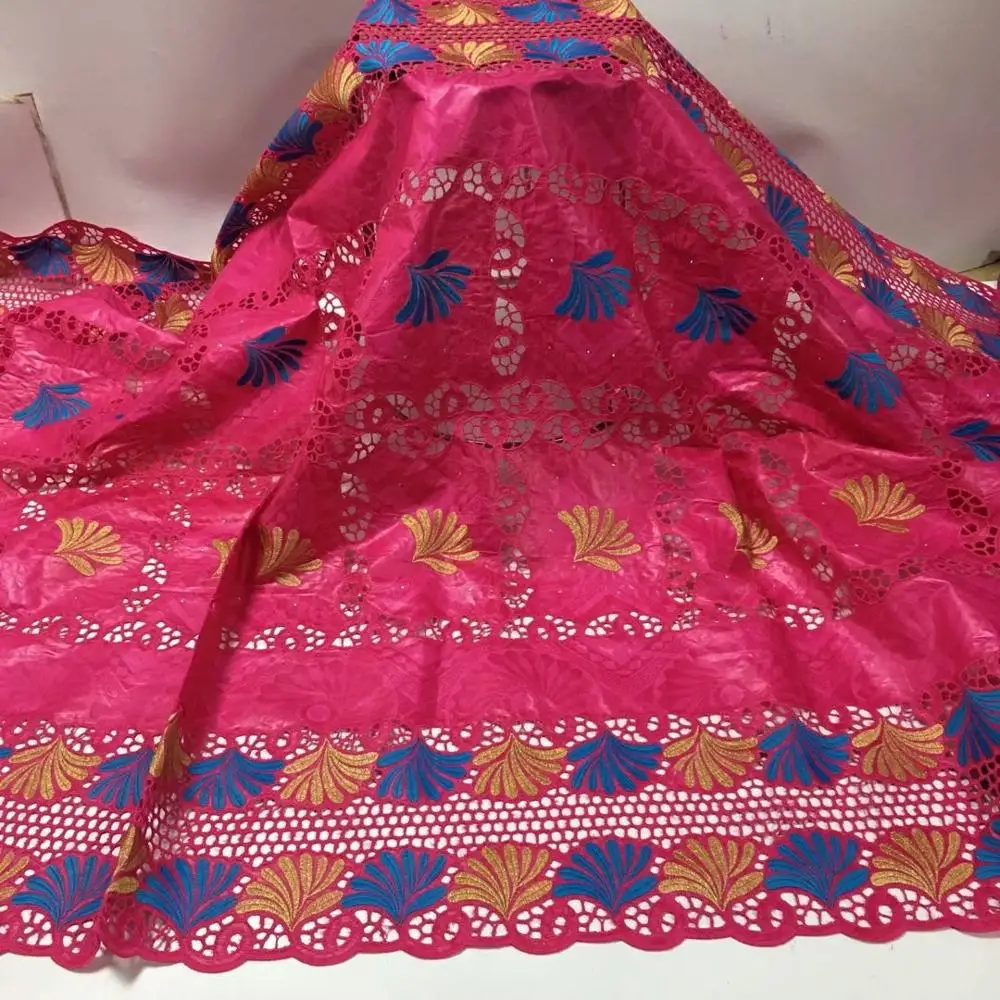 

Sky Blue African fabric Bazin Riche fabric Tissu High Quality Africain Cotton Embroidered Bazin riche with Stones French Lace
