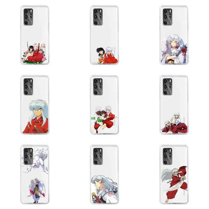 

InuYasha Sesshomaru Kagome anime Phone Case For Huawei P40 P30 P20 Mate Honor 10i 30 20 i 10 40 8x 9x Pro Lite Transparent Cover