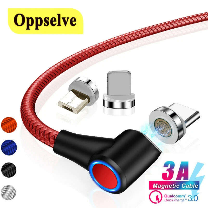 

Oppselve Magnetic Micro USB Cable For iPhone Samsung Fast Charging Data Wire Cord Magnet Charger USB Type C Mobile Phone Cables