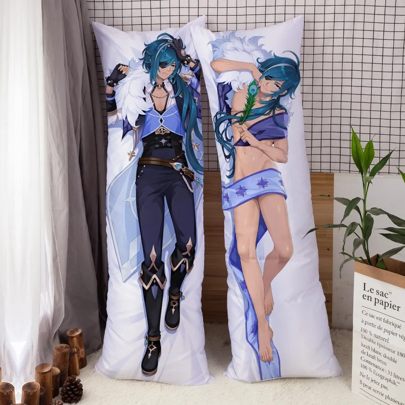 

2D Genshin Impact Dakimakura Handsome Kaeya Xiao Pillow cover Hugging Body Pillow Japan Anime Game Pillowcase Otaku Pilow 150X50