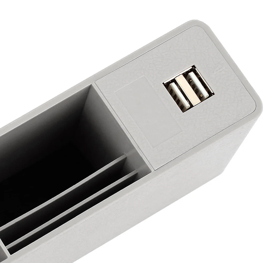 Двойной USB многофункциональный ящик для хранения автомобильный Органайзер Дисплей напряжения автомобиля с прикуривателем