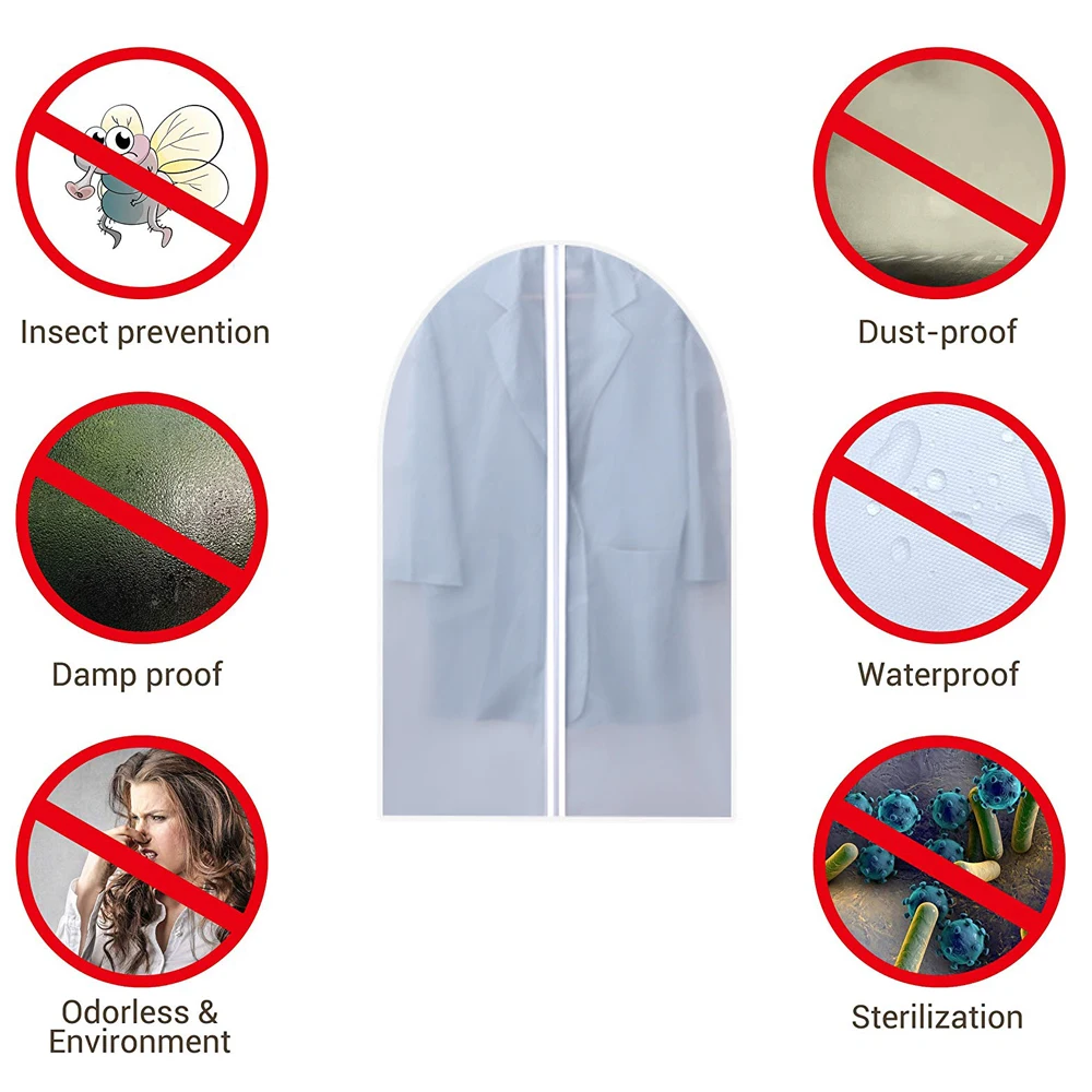 Пылезащитный чехол для одежды подвесной костюма пальто домашней сумки хранения