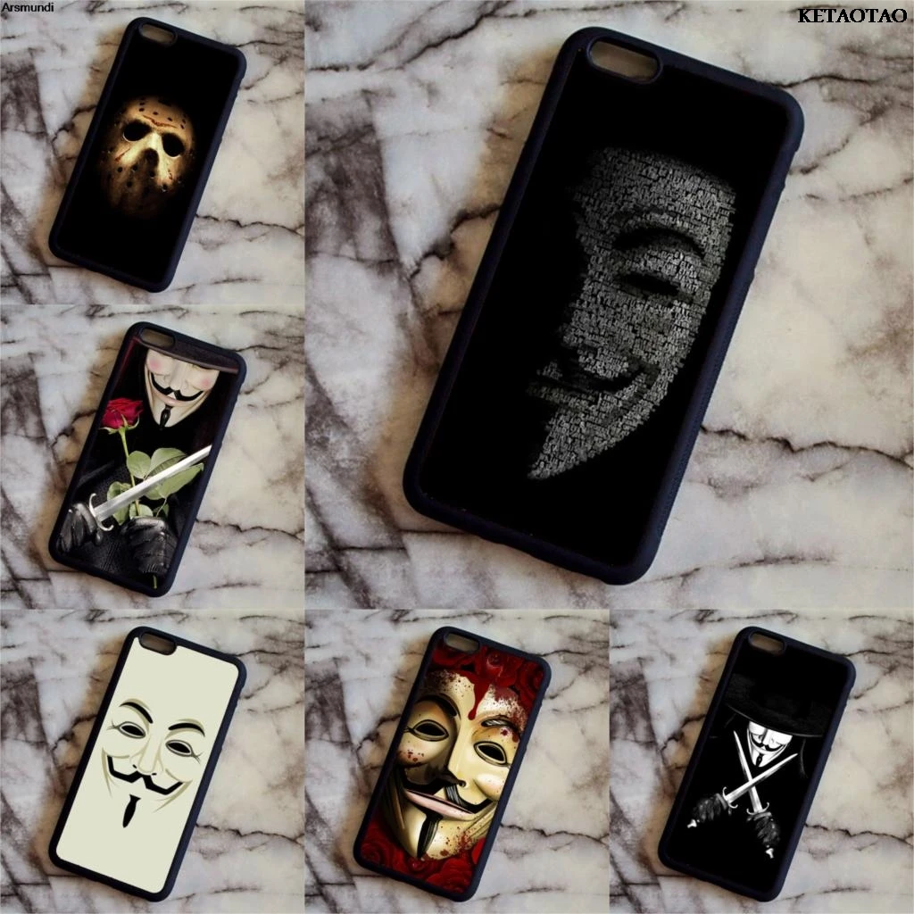 KETAOTAO V для Vendetta красные розы прочные анонимные парные маски чехлы телефонов iPhone
