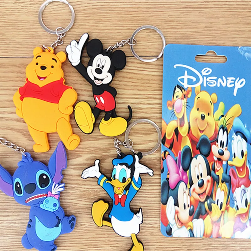 

Двухсторонний брелок из ПВХ из мультфильма «серия Disney», креативный милый Винни-Пух, Микки Мауса, куклы «Стич», искусственный подарок для дет...