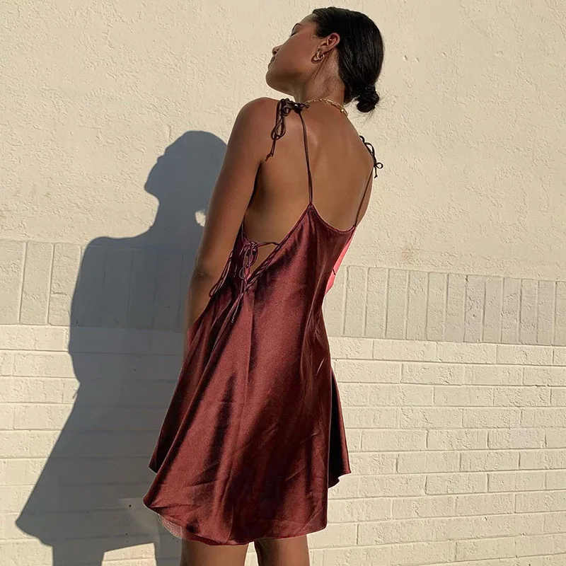 Новое атласное платье Европа и США тренд мода удобные атласные шарфы ремень