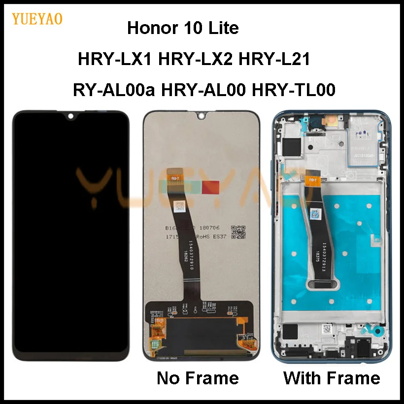 Дисплей для huawei Honor 10 Lite ЖК дисплей Сенсорный экран дигитайзер с рамкой
