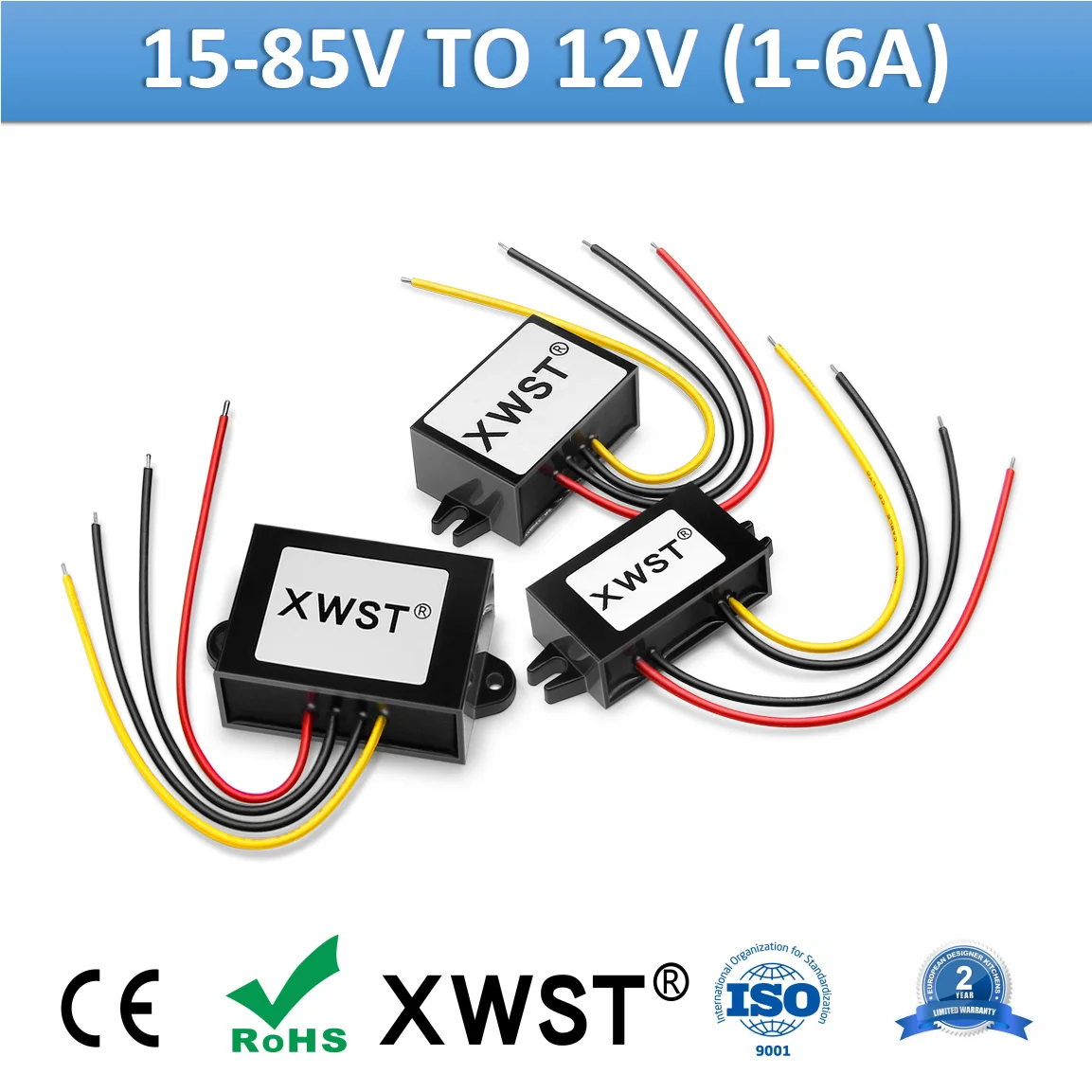 DC to DC Mini Buck Converter 24V 36V 48V 60V 72V 80V 85V to 12V 1A 2A 3A 5A Waterproof Step-down Converter 12Volt Regulator