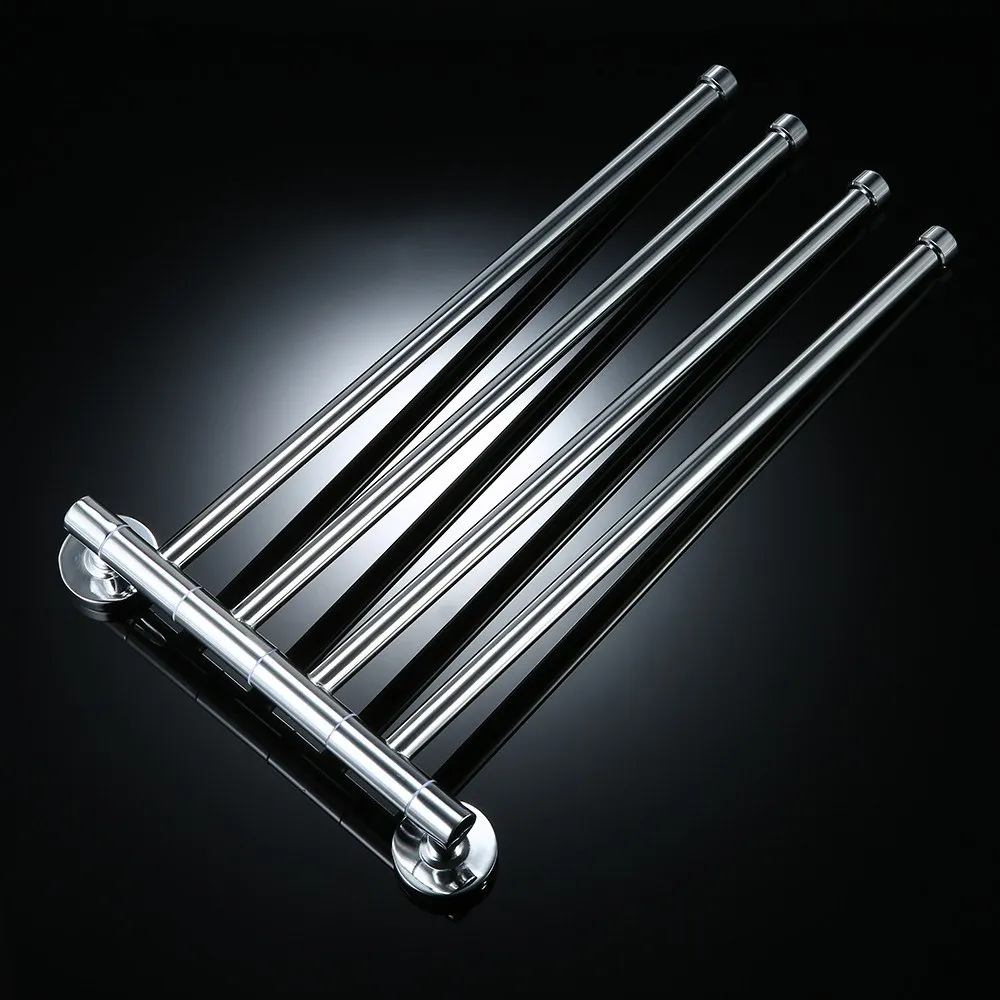 Компактный настенный поворотный держатель для полотенец из нержавеющей стали