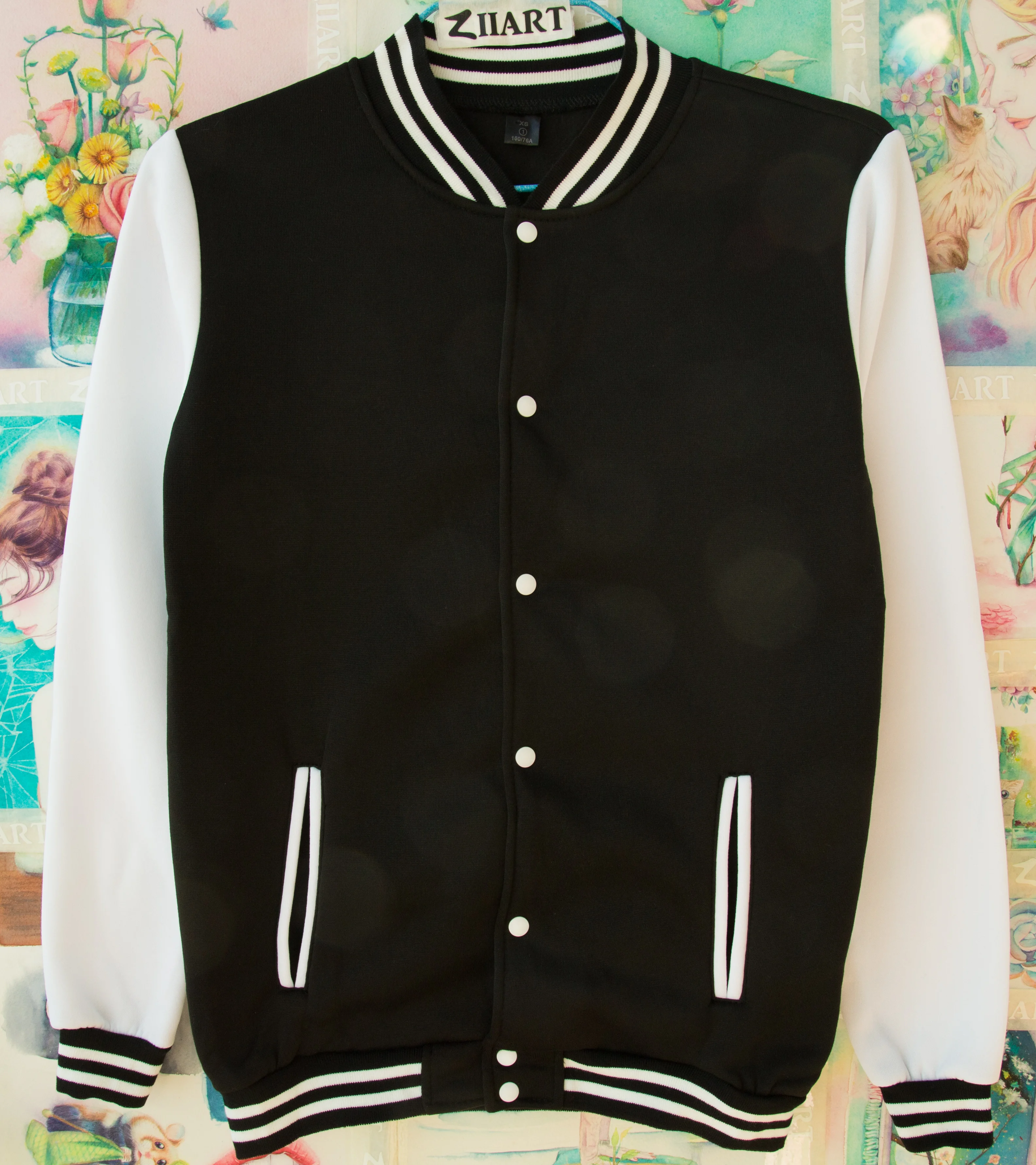 Бейсбольная куртка ZIIART для женщин и девочек флисовое пальто на молнии 2 цвета XXS 4XL