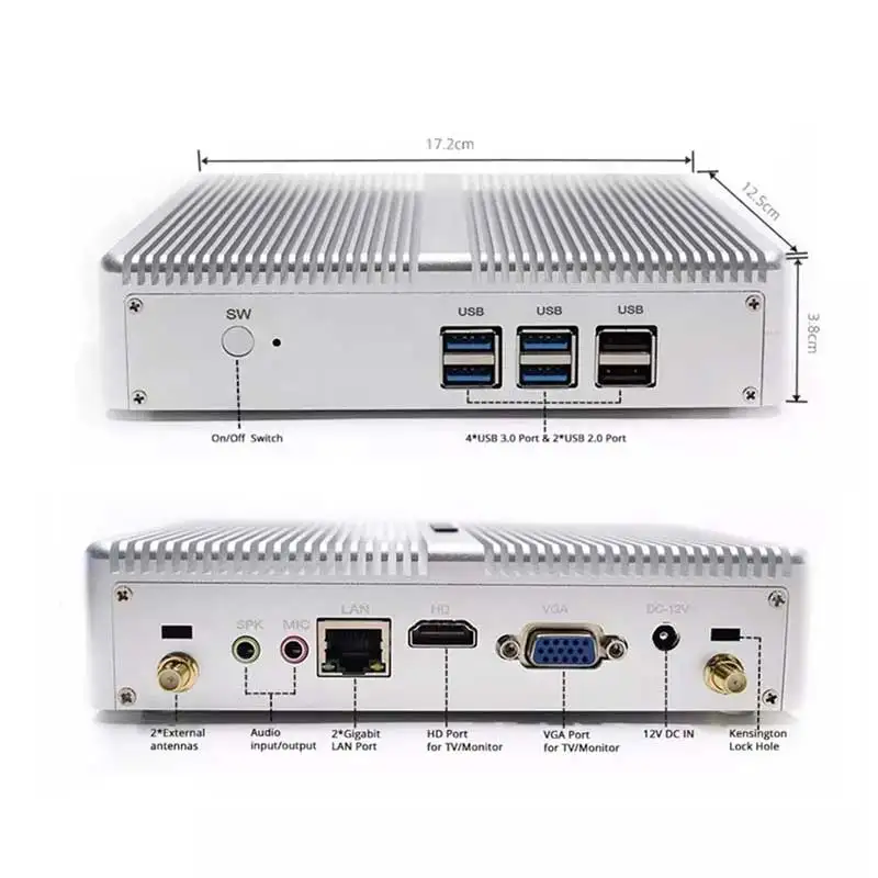 Мини компьютер Core i3 7167U i5 7200U 7267U 4200U Windows 10 Intel Graphics HD VGA крошечный ПК Nettop DDR4 i7 4500U Celeron