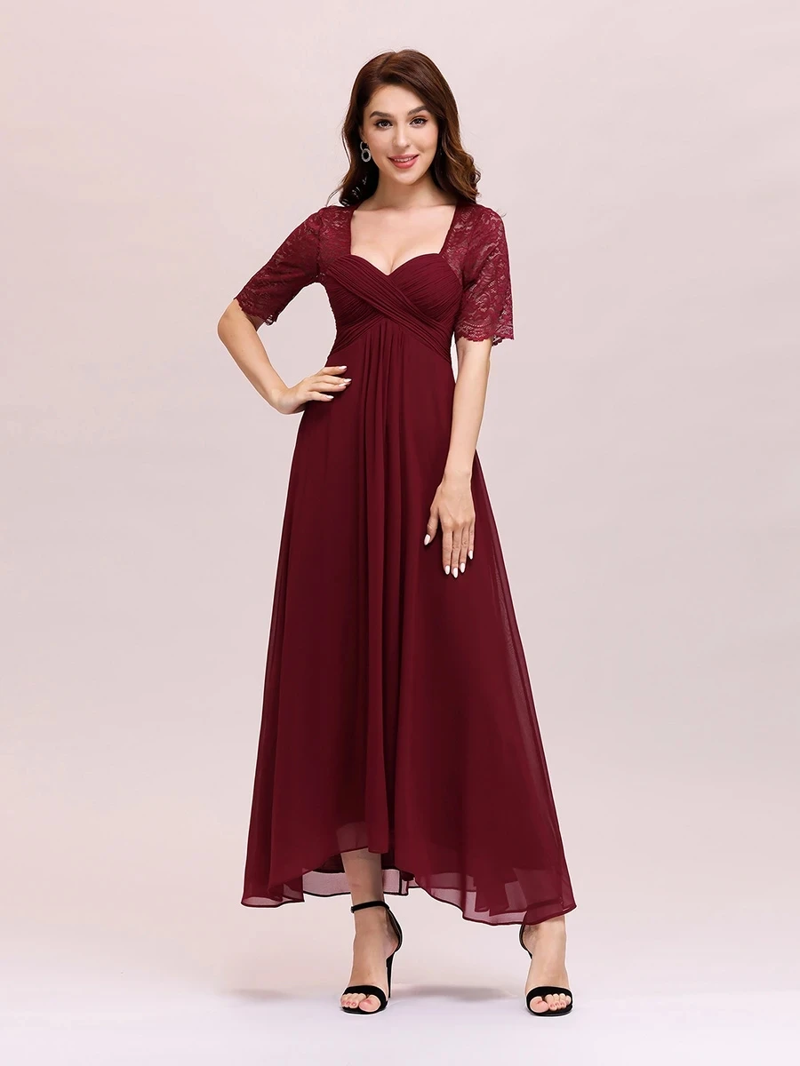 

Sexy Sweetheart Neckline Wholesale Chiffon Cocktail Dress with Lace