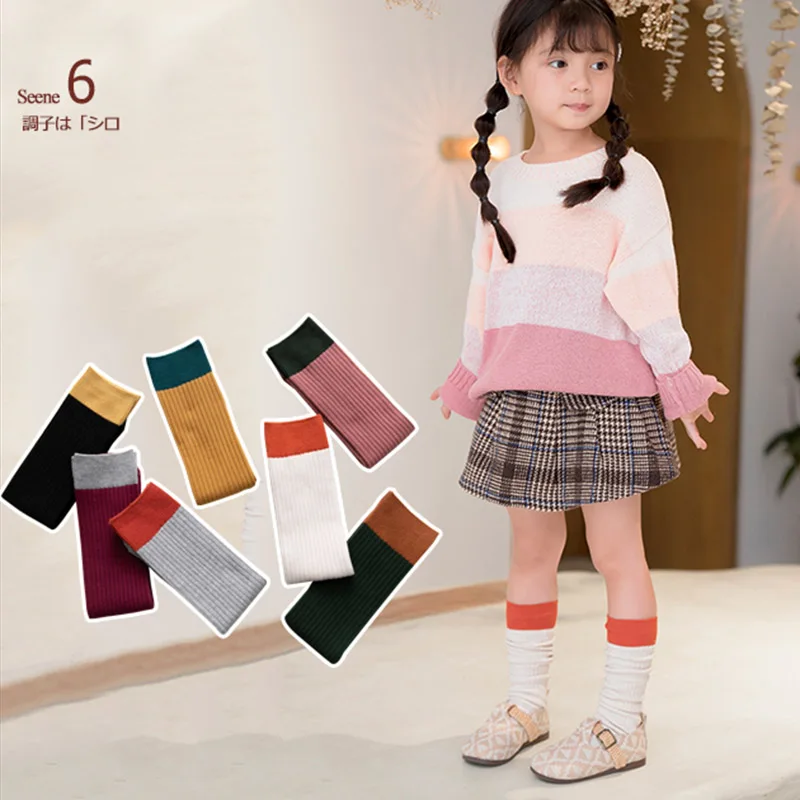 Детские гольфы для девочек и мальчиков модные хлопковые спортивные школьные