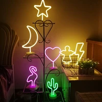 led table night lamp neon fairy lights garland battery usb operated for room decor kids gifts home wedding christmas decoration