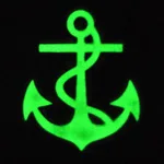 Водонепроницаемая Временная тату-наклейка светящийся Блестящий кролик якорь