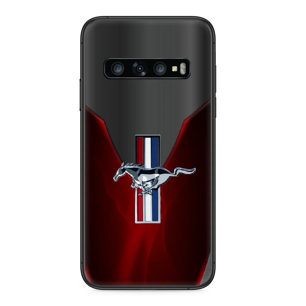 

Ford Mustang Phone case For Samsung Galaxy S 10 20 3 4 5 6 7 8 9 Plus E Lite Uitra black prime soft waterproof 3D hoesjes art