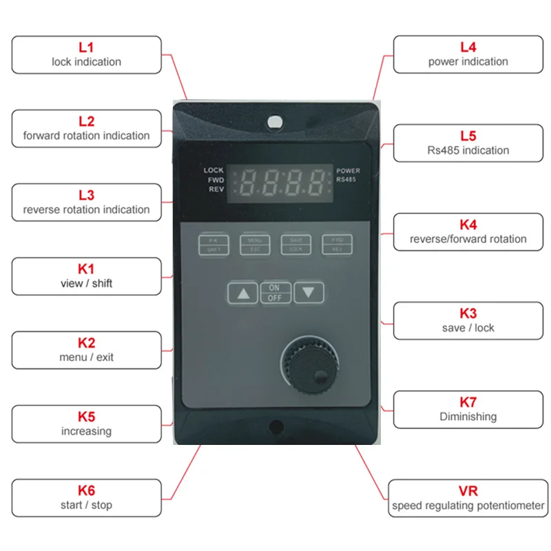 Фото Однофазный преобразователь частоты 220 В inp vfd 750 Вт с добавлением RS485 трехфазный Однофазный преобразователь частоты 220 В inp vfd 750 Вт с добавлением RS485 трехфазный