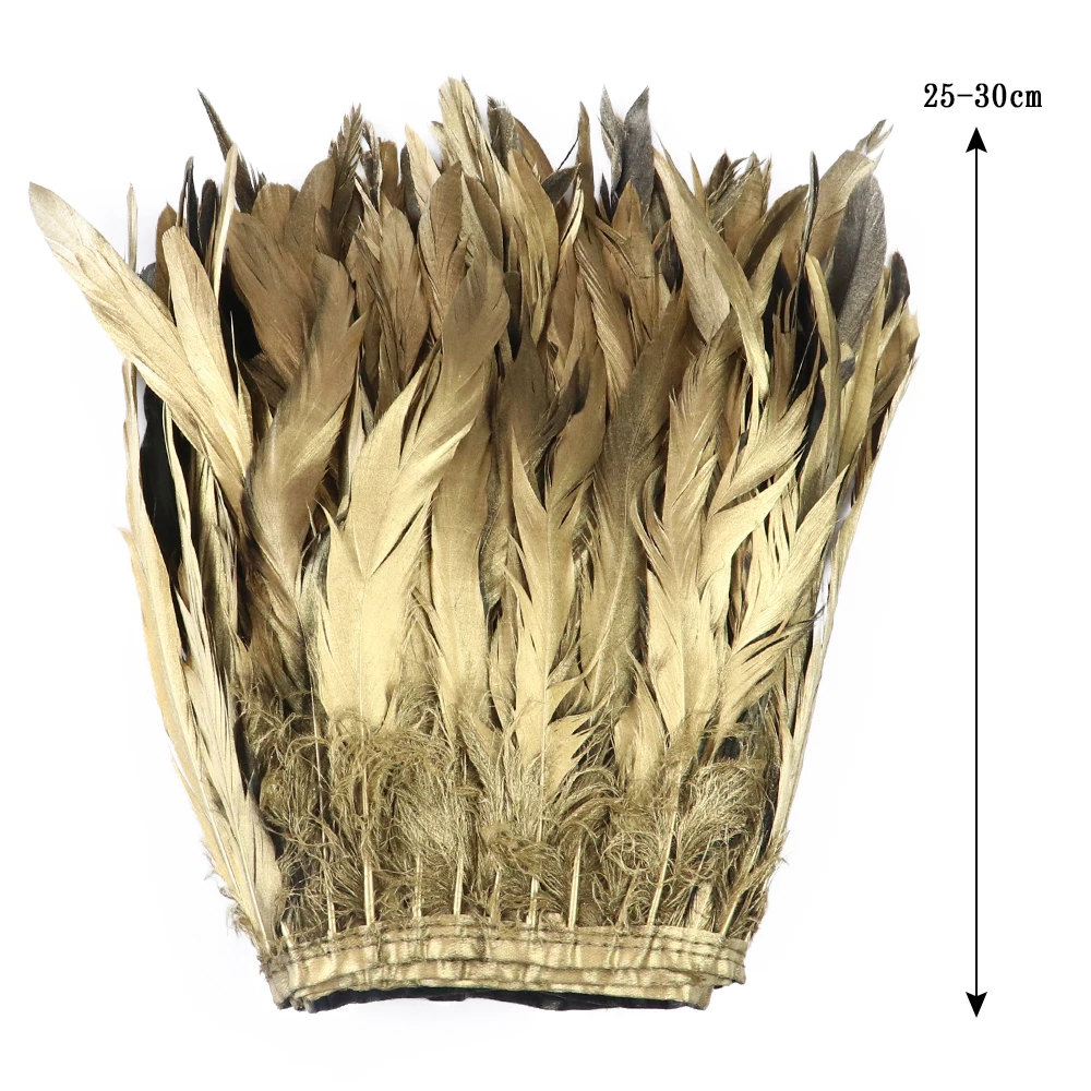 1 метр Золотой Петушиный Хвост отделка куриное перо для рукоделия праздничное