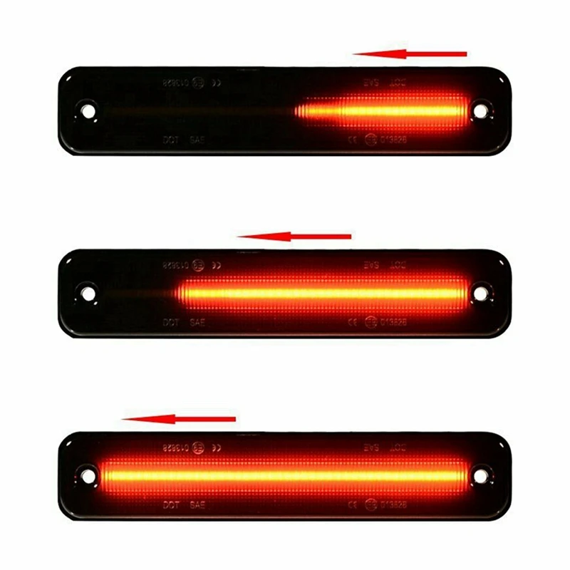 

for Hummer H2 2003-2009 Smoke Dynamic Rear Red LED Side Marker Lights Turn Signal Lamp