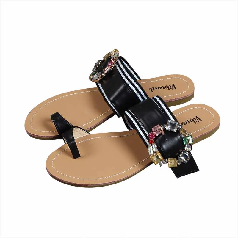 

Flat Shoes Female Glitter Slides Rubber Flip Flops Big Size Summer Clogs Woman Ladies' Slippers Multicolored Sandals Jelly Hawai