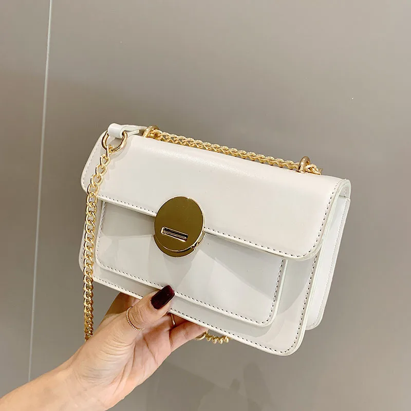 Женская сумка Baobao простая модная на одно плечо с цепочкой замком и наклонной