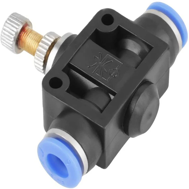 

10 Pieces of Pneumatic Flow Valve Pneumatic Push-Connected Air Flow Control Valve Speed Controller 6mm