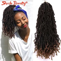 goddess synthetic faux locs crochet hair nu locs ombre braiding hair extensions